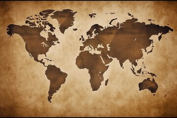 continents wallpaper style vintage countries geography concept tourism travel background textured brown map World