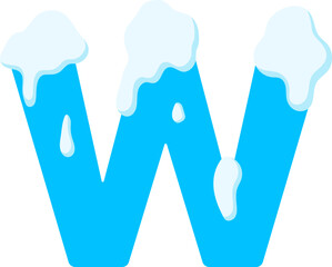 Alphabet W with Icicle Letters © Monsters Visual