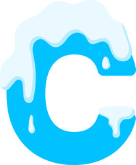 Alphabet C with Icicle Letters © Monsters Visual