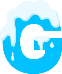 Alphabet G with Icicle Letters © Monsters Visual