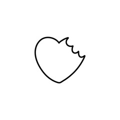 Fototapeta premium hand drawn heart doodle