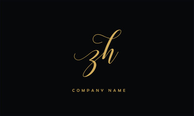 ZH, HZ, Z, H  Abstract Letters Logo Monogram