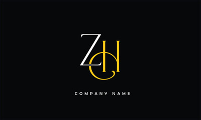 ZH, HZ, Z, H  Abstract Letters Logo Monogram