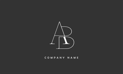 AB, BA, A, B  Abstract Letters Logo Monogram