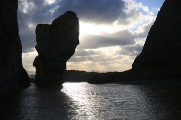 仏ヶ浦の夕暮れ