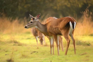 Foto auf Acrylglas meadow deers Red © akkash jpg