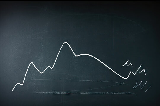 curve falling increasing inflation chalk drawing blackboard curve Presentation