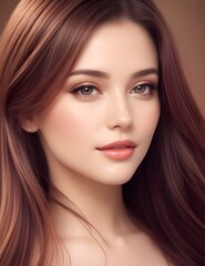 Fototapeta premium portrait of a woman with hair
