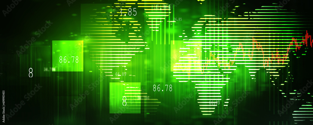 Aufkleber 2d digital abstract business networking background