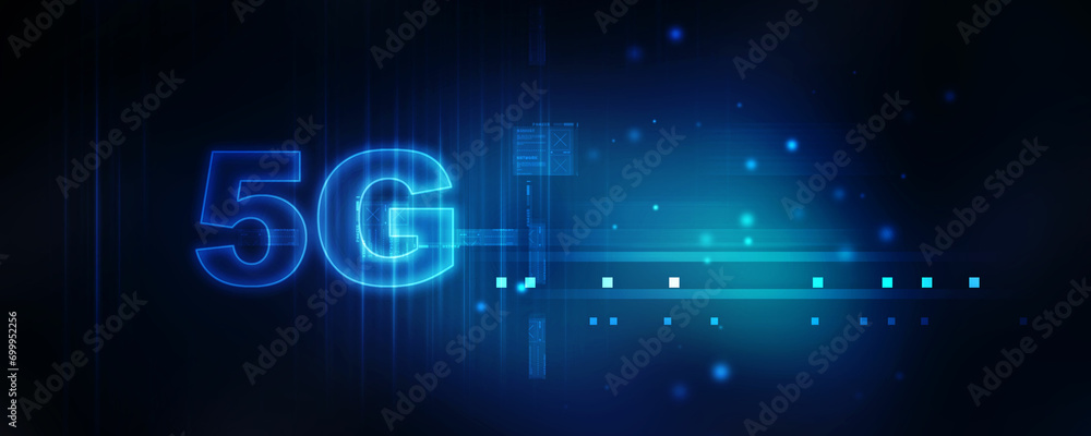 Poster 2d rendering 5g network 5g connection