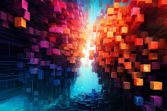 Captivating Pixelation Dance