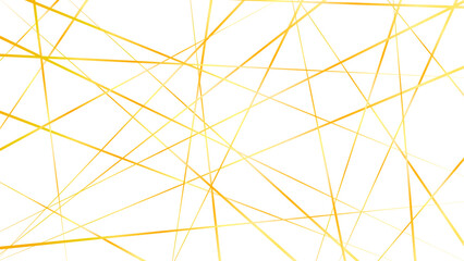 Elegant background material drawn with random straight lines. Abstract luxury golden geometric random chaotic lines with many squares and triangles shape background.