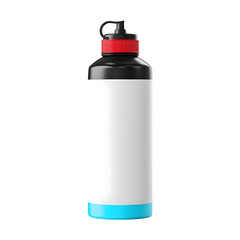 Plastic sport water bottle isolated on transparent background 