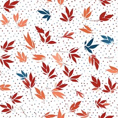 seamless pattern with leaves