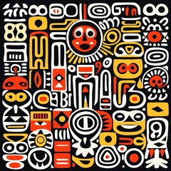 pattern with funny monsters