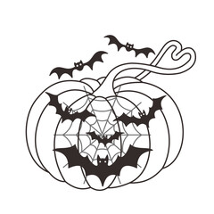 pumpkin fruit with bats