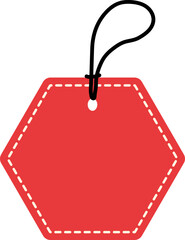 Red Price Tag Discount with Various Shape