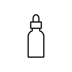 serum icon isolated on white and transparent background. for beauty cosmetic, skincare, tub, bottle, container. line stroke icon