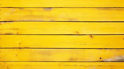Wooden texture background in yellow color - ai generative