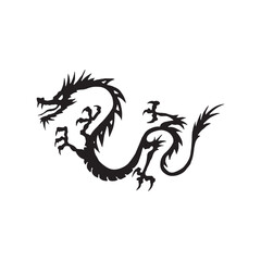 chinese dragon on white