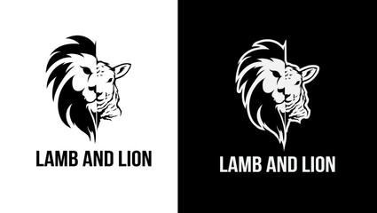 Lamb and Lion Logo © MozaikWorld