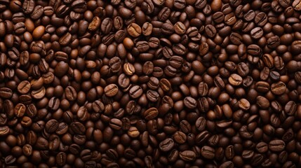 Fototapeta premium Coffee Beans Background. Wallpaper, Texture, Cafe 