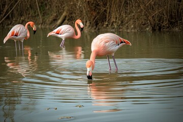Frankreich Camarque Flamingos - obrazy, fototapety, plakaty