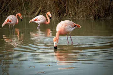 Fotobehang Frankreich Camarque Flamingos © akkash jpg