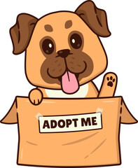 Bernard Dog Animal Greeting in Adoption Box