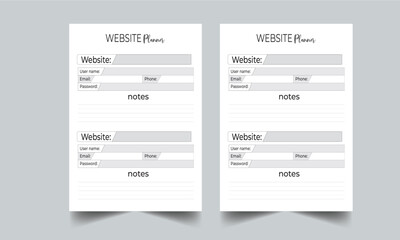 Website Planner design template layout - obrazy, fototapety, plakaty