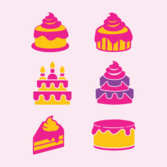 set of cakes