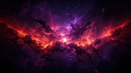 8k Abstract neon fractal wallpaper with space background - obrazy, fototapety, plakaty