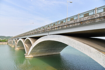 the bridge over the river