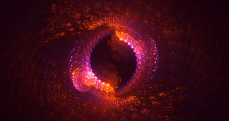 3D manual rendering abstract fractal light background