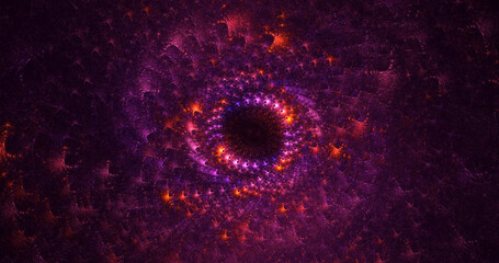 3D manual rendering abstract colorful fractal light background