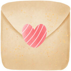 Watercolor love letter with wings