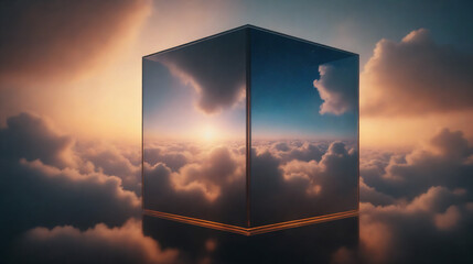 Sunrise Reflection in a Celestial Cube