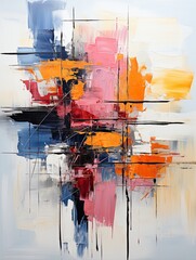 Bright, multicolored abstraction techniques using various methods, background, Illustration for cover, interior design, AI generative.