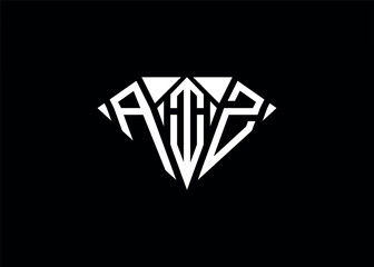Modern letter A I Z diamond shape logo And initial monogram A I Z letter logo vector template