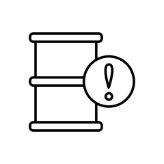 Caution tank outline icons, minimalist vector illustration ,simple transparent graphic element .Isolated on white background