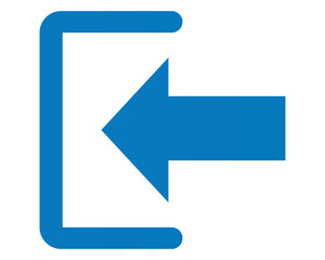 Sign in icon vector image.blue arrow sign