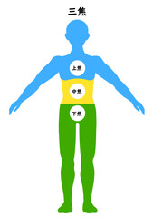 三焦を表す全身のシルエット