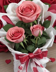 bouquet of roses valentine day 