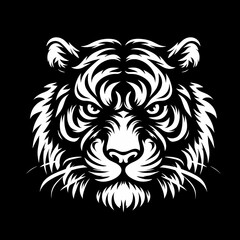Tiger black and white