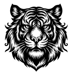 Tiger black and white