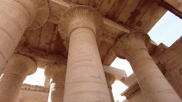 Luxor, Egypt: Exterior view of the famous Ramesseum, the memorial temple of Pharaoh Ramesses II in the Luxor westbank in Egypt.
