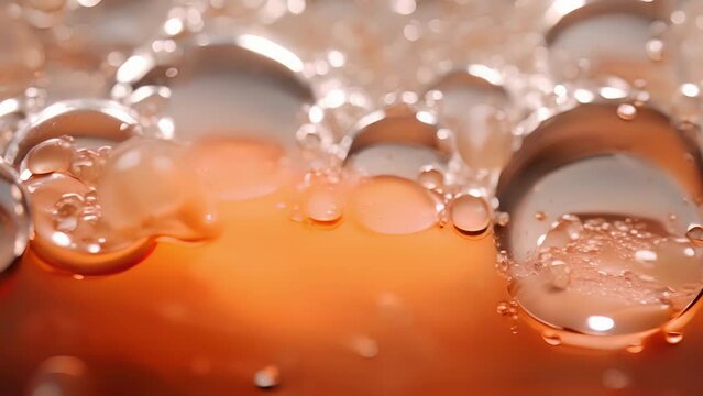 The chemical reaction of carbon dioxide and water forming bubbles, a key indicator of active fermentation in kombucha tea brewing.