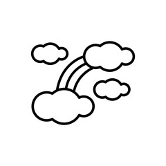 Rainbow outline icons, minimalist vector illustration ,simple transparent graphic element .Isolated on white background