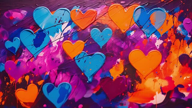 Vibrant and organic, these ink blots in the shape of hearts seem to pulsate with life and energy.