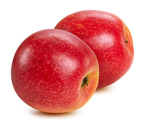 Red apple fruits isolated on white background